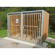 Abri vélo en bois fermé et sécurisé petit modèle pour optimiser votre espace - COMPACT_1