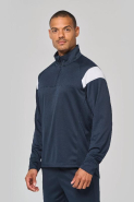 Sweat d'entraînement unisexe 1/4 zip - PROACT Réf: PA387 - Polyester interlock mat_1