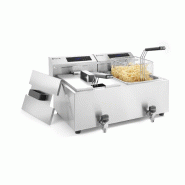 Friteuse Profi Line avec robinet de vidange numérique 2x8L 230V HENDI_1