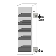 Armoire de sécurité Q-CLASSIC-30 - modèle Q30.195.056.FU.WDASR - réf 37583-060-37611 - conforme NF EN 14470-1 - portes battantes et serrure profilée_1