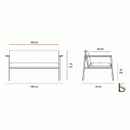 Canapé d'accueil ADO - Offisit - Anthracite, Jaune_1