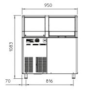 EF 206 AS - Machine à glace en grains professionnelle - Scotsman - 200 kg/24h avec stockage de 55 kg et finition inox_1