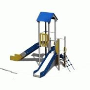 Structure pour aire de jeux 2 tours accolées - gamme alpha - al11204i_1