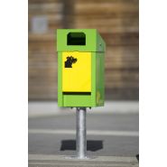 532.001 - 532.061 - Poubelle publique Abes 35L avec distributeur intégré de canisacs - Acier inoxydable et revêtement poudre_1