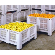 Caisse-palette en plastique gerbable - Parois pleines ou ajourées - Normes Europe - Capacités de 250 à 1060 L_1