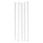 Paille papier rayée coloris assortis avec sachet Ø0,60x21cm - par 6000_1
