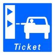 Panneau indication C62 - Borne de retrait de ticket de péage - WP Signalisation - Gamme Innov_1