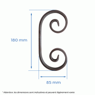 Volute H.180 x L.85mm - plat 12 x 6mm_1