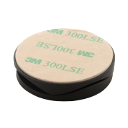 Support pour mobile rond en plastique avec base auto-adhésive et revêtement bambou - couleur noir, poids 8g_1