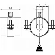 72177 - Colliers de fixation - Bene Inox - Acier zingué avec coquille isolante en mousse (-45°C) - Diamètres : 12 à 219,1 mm_1