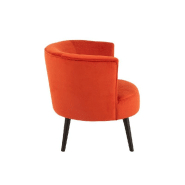 Fauteuil Dulzura - Structure en bois antique et textile orange - L80 x H75 x P70 cm_1