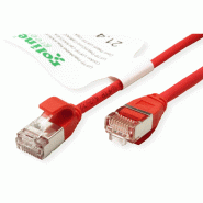 Roline green cordon datacenter u/ftp cat.6a (classe ea), lsoh, slim, rouge, 5 m_1