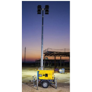 Mât d'éclairage mobile Atlas Copco HiLight H5+ - LED, couverture lumineuse 5000m², faible consommation - disponible en location_1