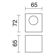 Spot de plafond LED SMD 3W 3000K noir - éclairage vers le bas - IP20 - blanc chaud_1