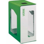 Borne de tri sélectif 90L Vigipirate sans serrure - Façade blanche - CUBATRI_1