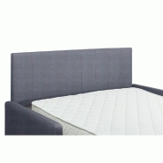 Canapé compact convertible PLAZA bleu navy - Tête de lit intégrée - Matelas 16cm - Système express - Sommier à lattes_1
