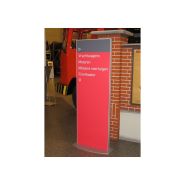 Totem de signalétique d'intérieur - Gamme Opale - Plat recto/verso avec protections transparentes_1