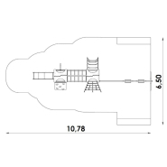 Jeu multi tours avec balançoire double en acier inoxydable - Référence BT11504 - Structure conforme EN1176_1