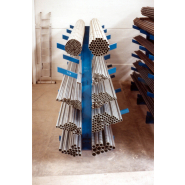 Rayonnages à bras portants inclinés en profilés ipe pour stockage des produits longs- ohra_1