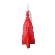 Séparateur de voie lestable - Polyéthylène haute densité - Lot de 9 - Rouge et blanc - Fabrication française_1