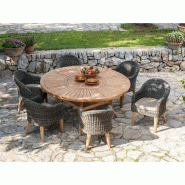 Table de jardin colosseum ø180cm – MTF – bois de teck – 2nab2215_1