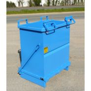 216012 - Benne à fond ouvrant Collvert - 1000 L - Acier nervuré avec commande manuelle et déclenchement automatique_1