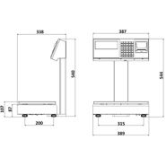 Balance commerciale à touches avec ticket - GPE MIT 389x335x500mm - Acier inoxydable et imprimante thermique_1