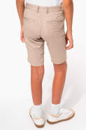 Bermuda chino fille - Kariban - 98% coton, ceinture ajustable, plusieurs tailles et couleurs - Réf: K7008_1