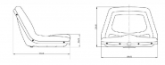 Siège tracteur et chariot élévateur Unitedseats MI 560 - style baquet, 50 cm, résistant à l'eau_1