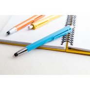 Stylo stylet - corps coloré - encre bleue_1