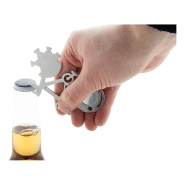 Outil multifonctions en acier inoxydable - 11 fonctions en forme de vélo - Couleur argenté - Poids 35 g_1