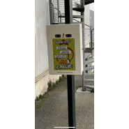 Cendrier mural d'extérieur ludique de sensibilisation sur l'impact de la cigarette sur la santé - sticker a4