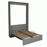 Lit escamotable Studio gris graphite mat - couchage 140x200 cm avec ouverture assistée et pieds automatiques_1