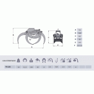 Grappin forestier TG12S - Usage intensif - Pour minipelle 2,5 t - Ouverture 77 cm - Poids 50 kg_1