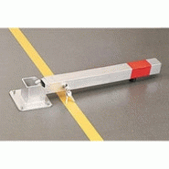 Poteau bloc parking rabattable - fermeture automatique Mottez B320P - tube zingué 45mm avec serrure canon européen_1