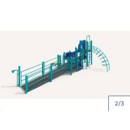 Pzj-h-600 - Structures de jeux combinées Go-Elan - Hauteur de chute 135″ (343 cm) - Aire de jeu 9,5m x 10,1m_1