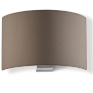 Applique intérieure AMSTERDAM - abat-jour en coton chocolat - à équiper d'une ampoule E27_1