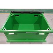 Benne à fond ouvrant 400 l avec couvercle_1