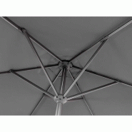 Parasol droit havana ø230 cm – MTF – toile anthracite avec manivelle – 2naz0195_1