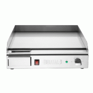 Plancha électrique lisse en ACIER poli - L 525 mmo | Buffalo - CU626_1