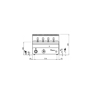 Cuiseur à pâtes gaz à poser - Cuve 25L avec vidange - 11Kw - 600x600x270/460mm - Référence GC66/SC_1