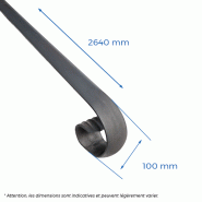 Main courante + fin 40 x 10mm - L.2640mm_1
