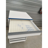 Meuble d'occasion de laboratoire avec tiroirs - ATEX - 9 tiroirs avec verrouillage à clé - Réf. P21091160_1