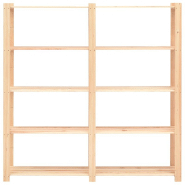 Vidaxl étagère de stockage 5 niveaux 170x38x170 cm pin solide 500 kg 286198_1
