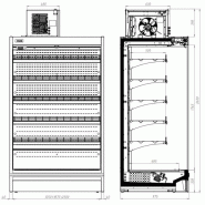 Vitrine réfrigérée murale MAX positive 3 portes 6.0 Remote Combisteel_1