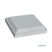 Chapeau de pilier plat double couronnement - chapeau de poteau - weser - 32 x 32 x 7 cm à  50 x 50 x 6 cm_1