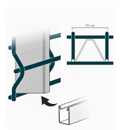 Epsilon - occultant lamelle pour grillage - schertz - 55 mm_1