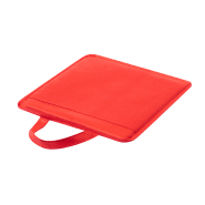 Coussin de stade en intissé - avec poignée et poche - couleur rouge - 38g_1