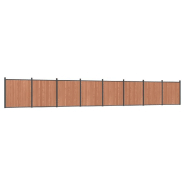Vidaxl panneau de clôture marron 1391x186 cm wpc 3282805_1
