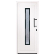 Vidaxl porte d'entrée blanc 88x200 cm pvc 3157079_1